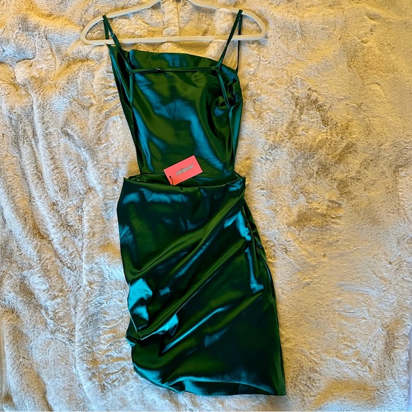 Edikted Kylie Satin Gathered Slip Dress - Picture 3 of 7